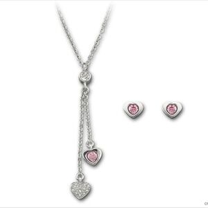 New Swarovski Leslie Set (Hearts) with Necklace and Earrings